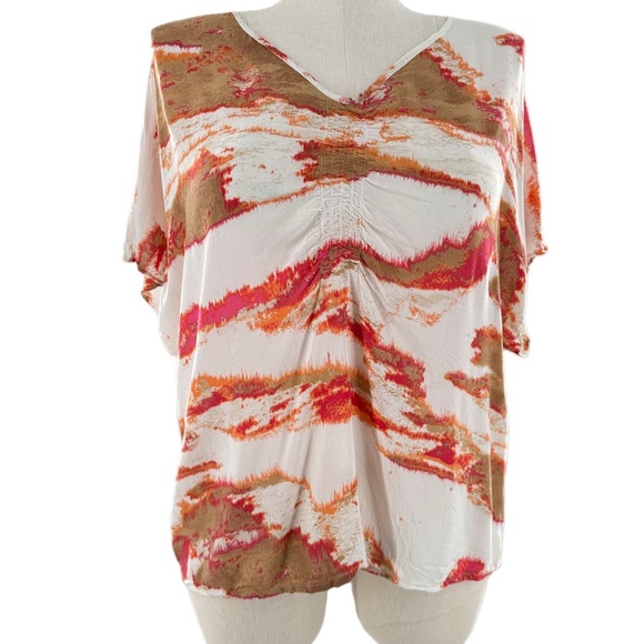 Calvin Klein jeans top size XL multicolored lightweight abstract desert sunset - Picture 1 of 11